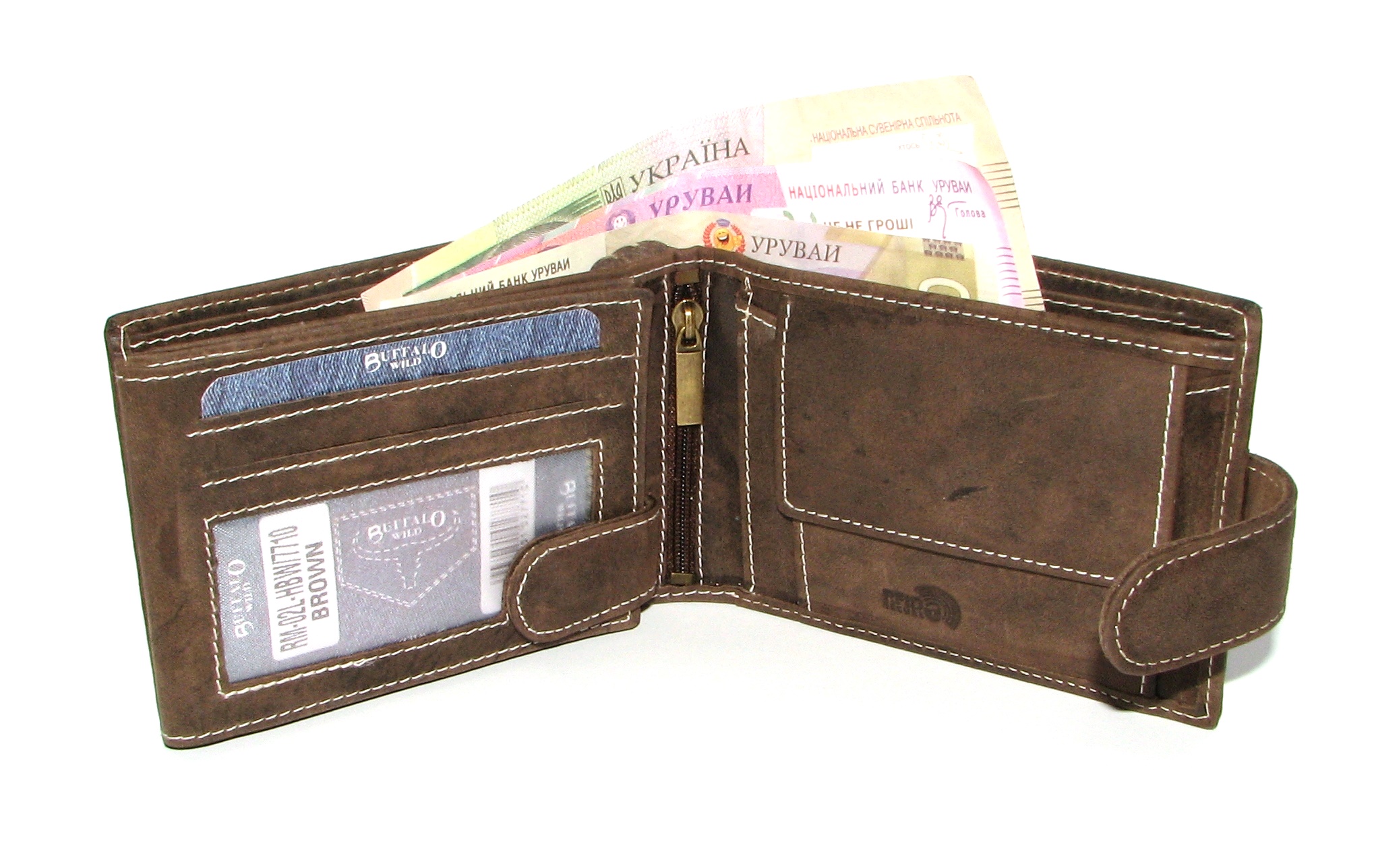 Кошелек мужской Buffalo Wild RM-02L-HBW BROWN Кошелек мужской Buffalo Wild RM-02L-HBW BROWN